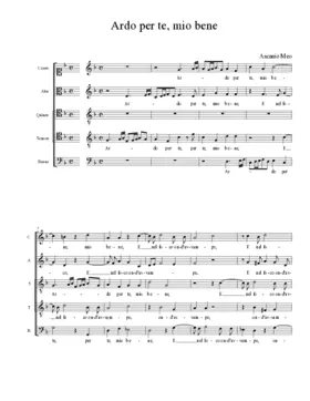 Ardo per te, mio bene