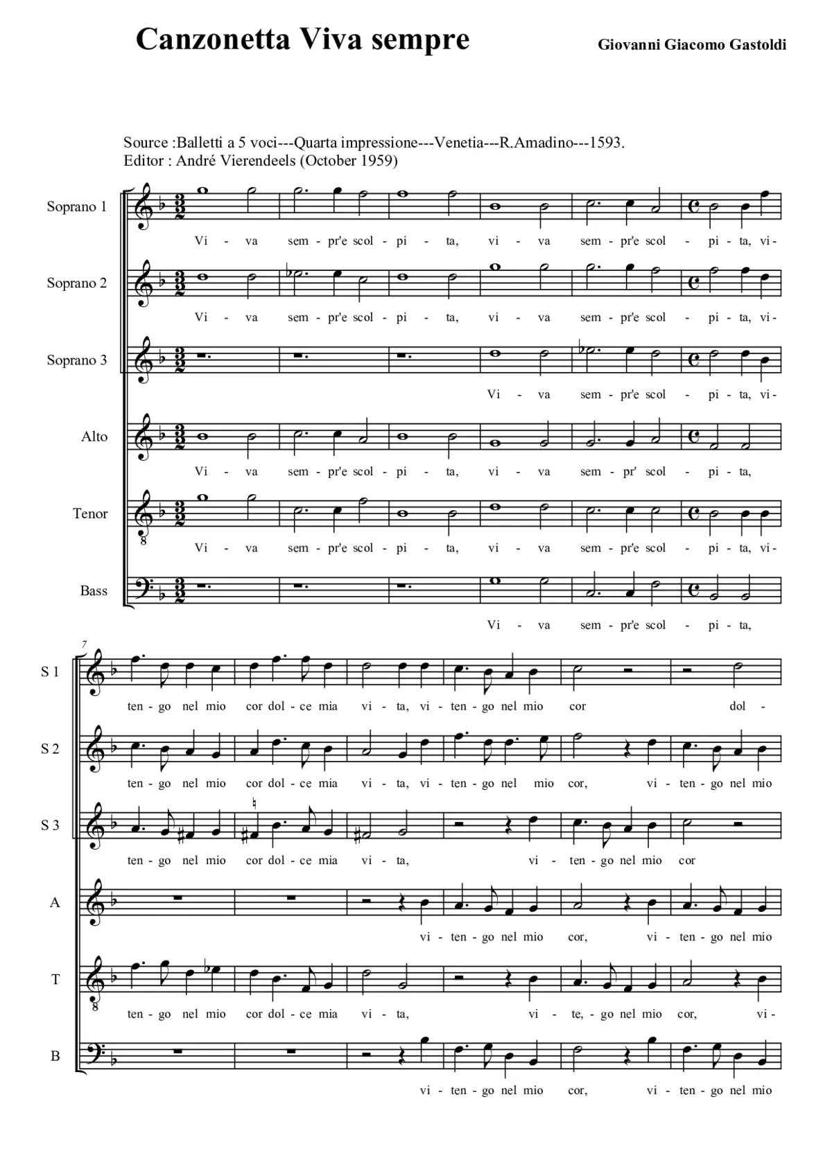 Canzonetta viva sempre - Page 1