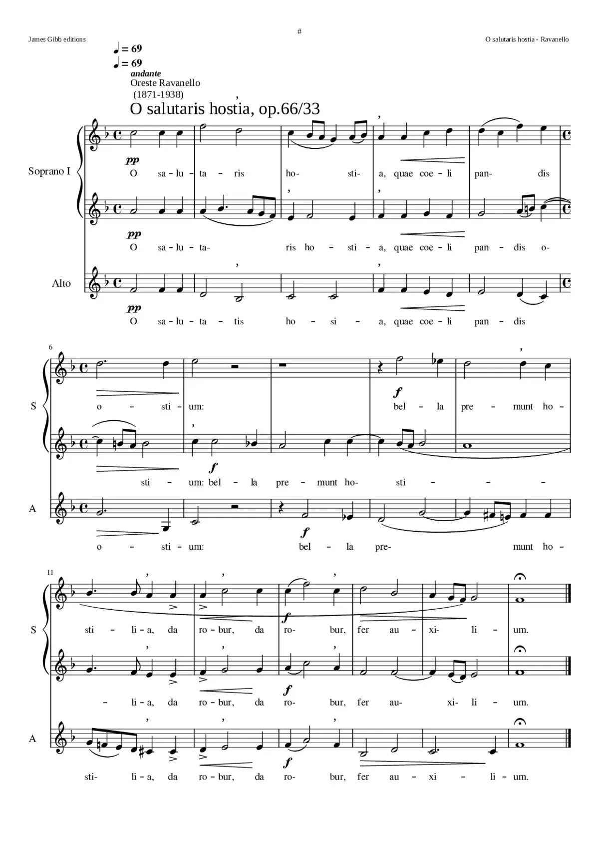O salutaris hostia op.66/33 - Page 1