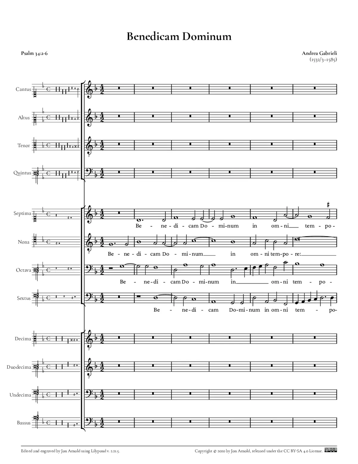 Benedicam Dominum a 12 - Page 1