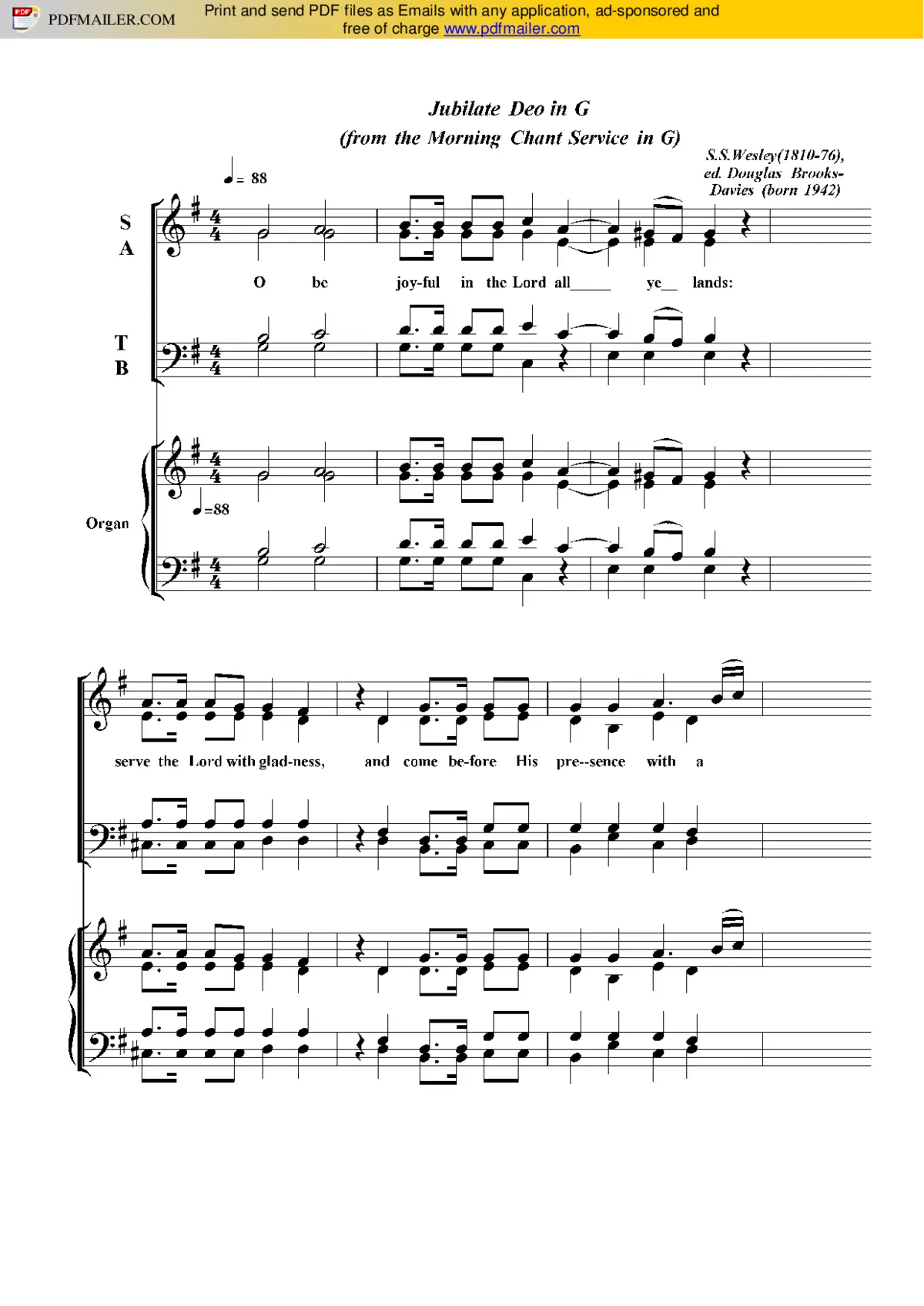 Jubilate Deo in G - Page 1