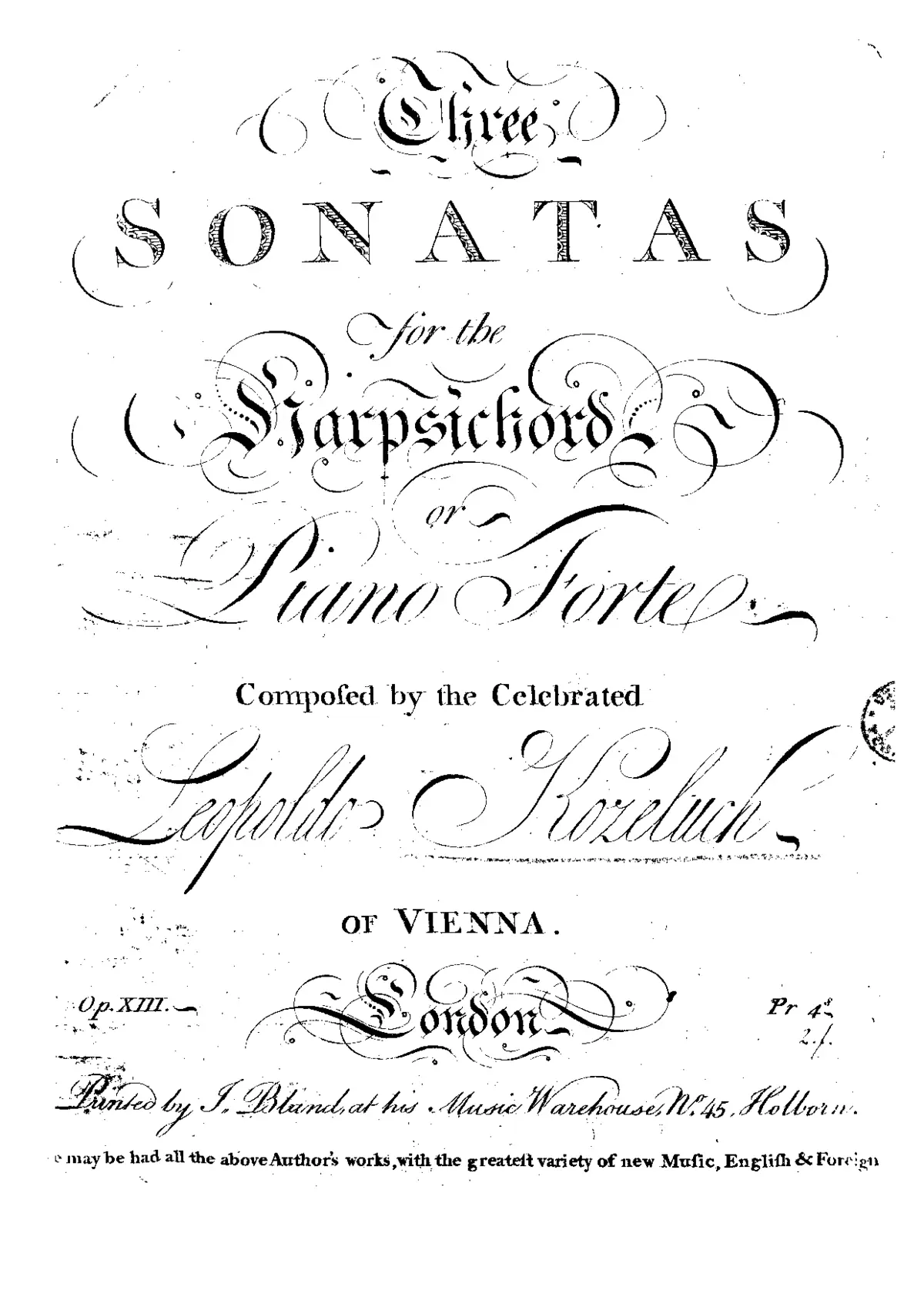 3 Keyboard Sonatas - Page 1
