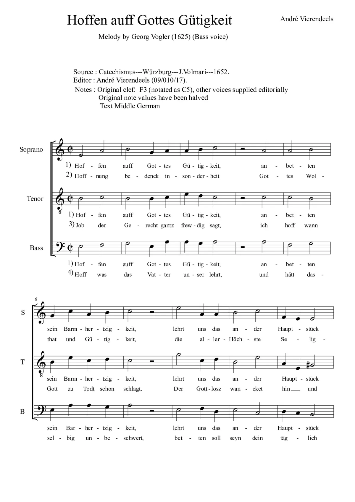 Hoffen auff Gottes Gütigkeit - Page 1