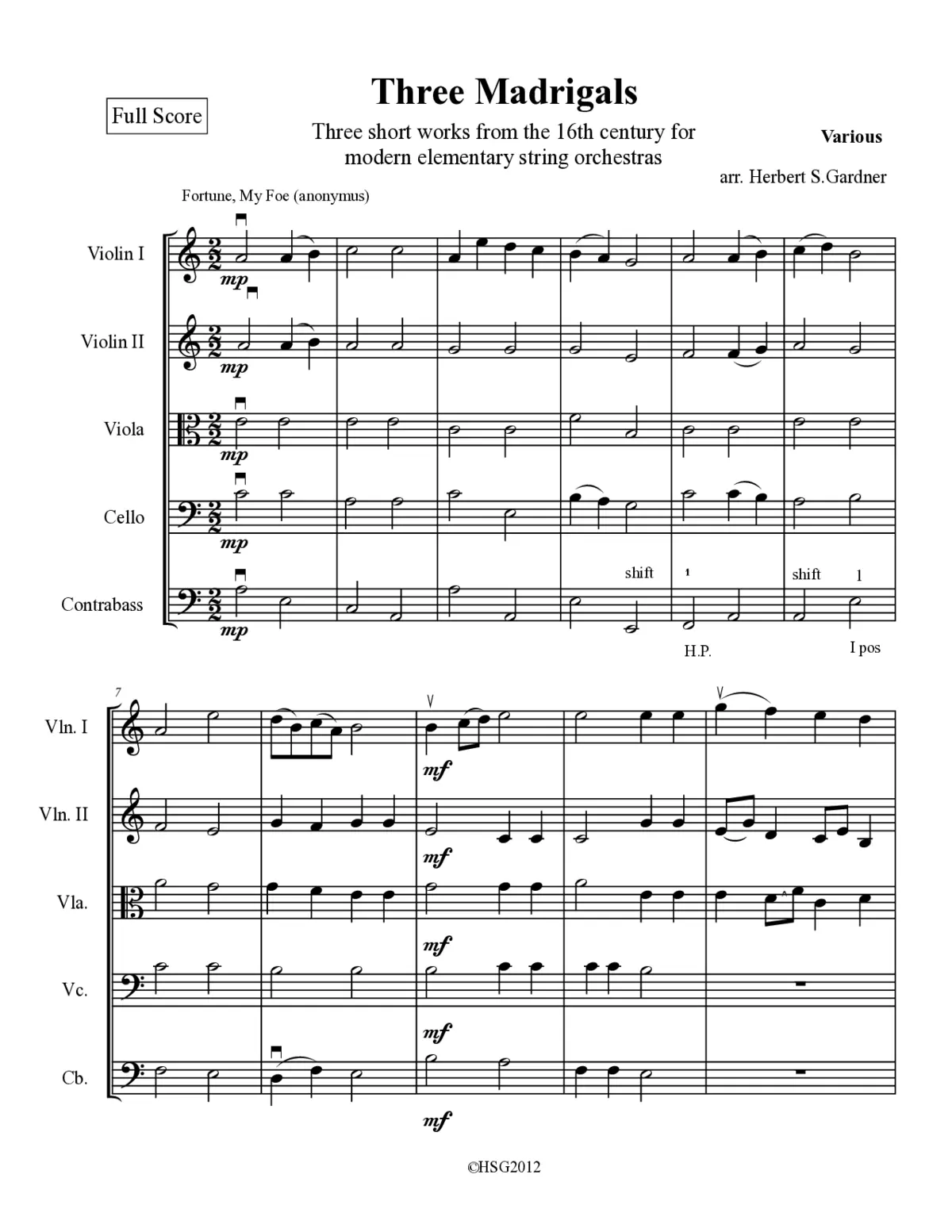 Three Madrigals - Page 1
