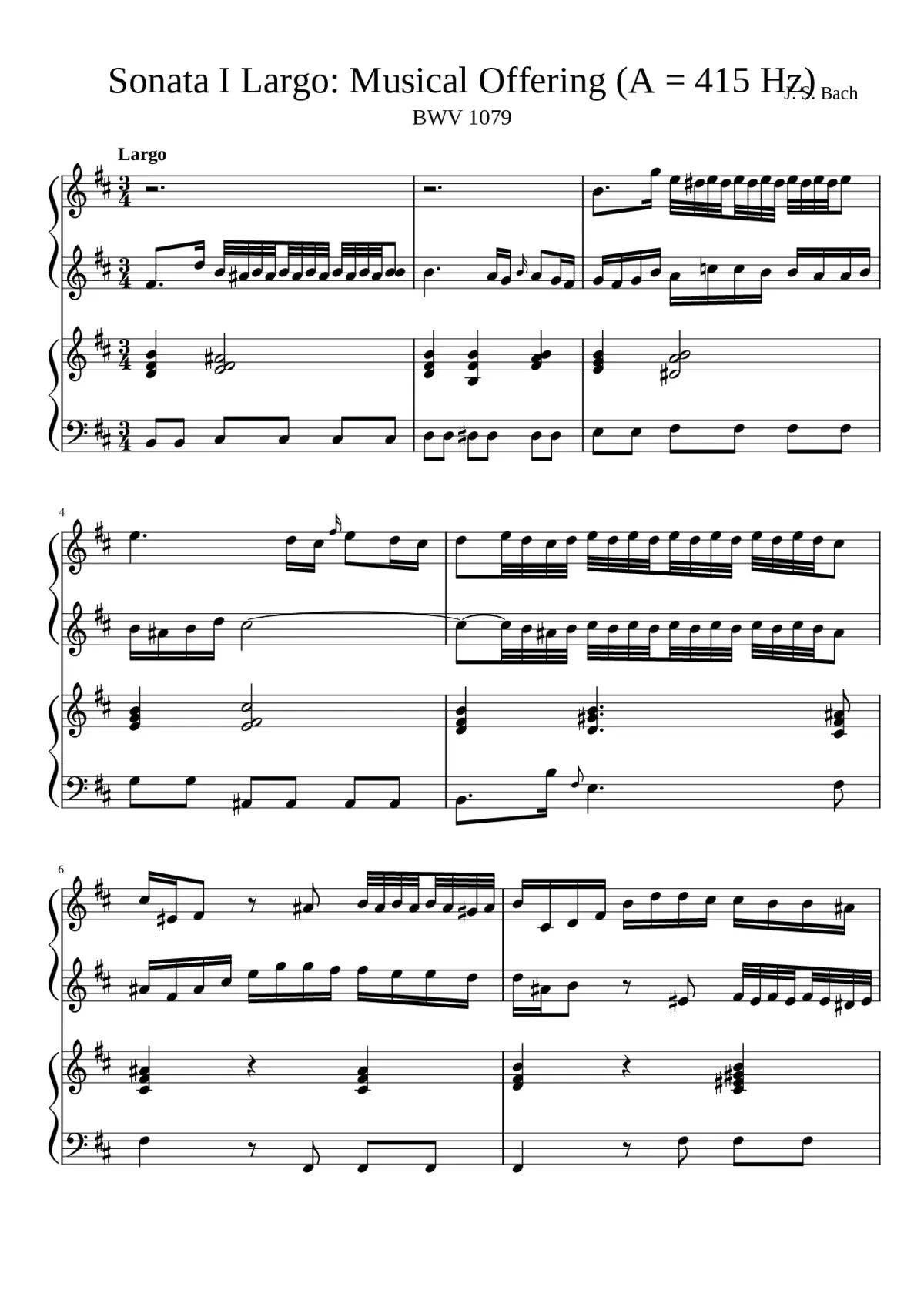 Musikalisches Opfer BWV 1079 - Page 1