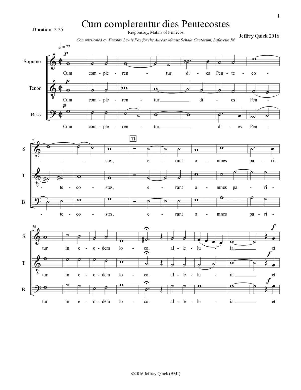 Cum complerentur - Page 1