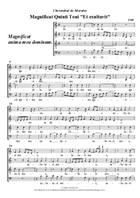 Magnificat Quinti Toni 'Et exultavit'