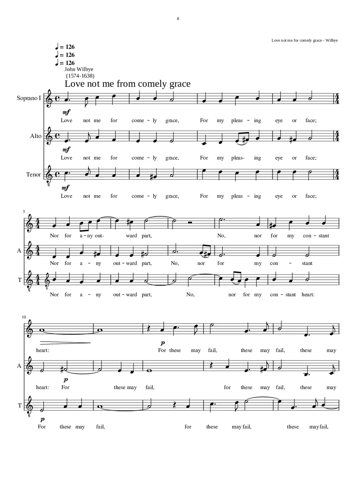 Love not me for comely grace - Page 1