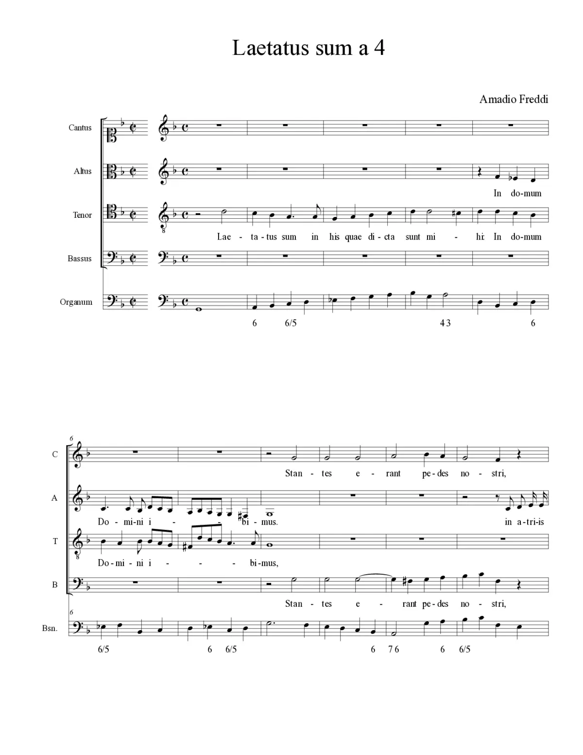 Laetatus sum a 4 - Page 1