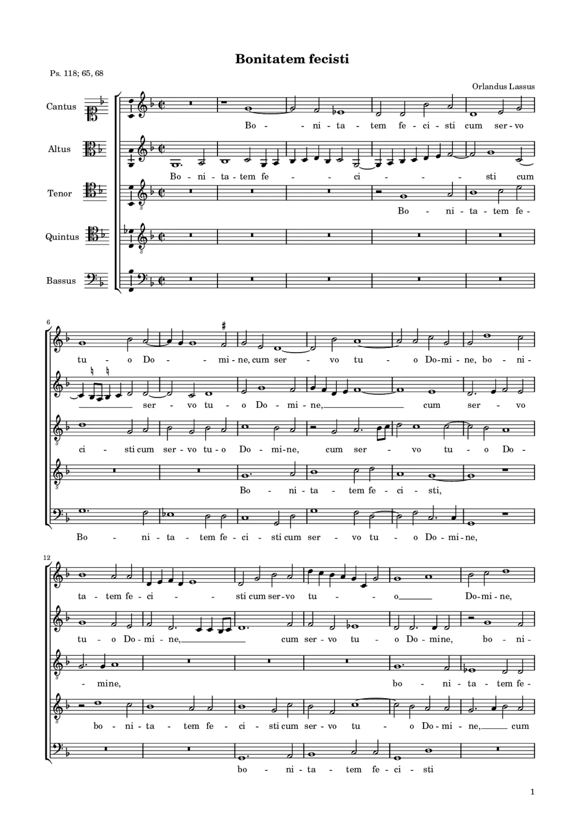 Bonitatem fecisti - Page 1
