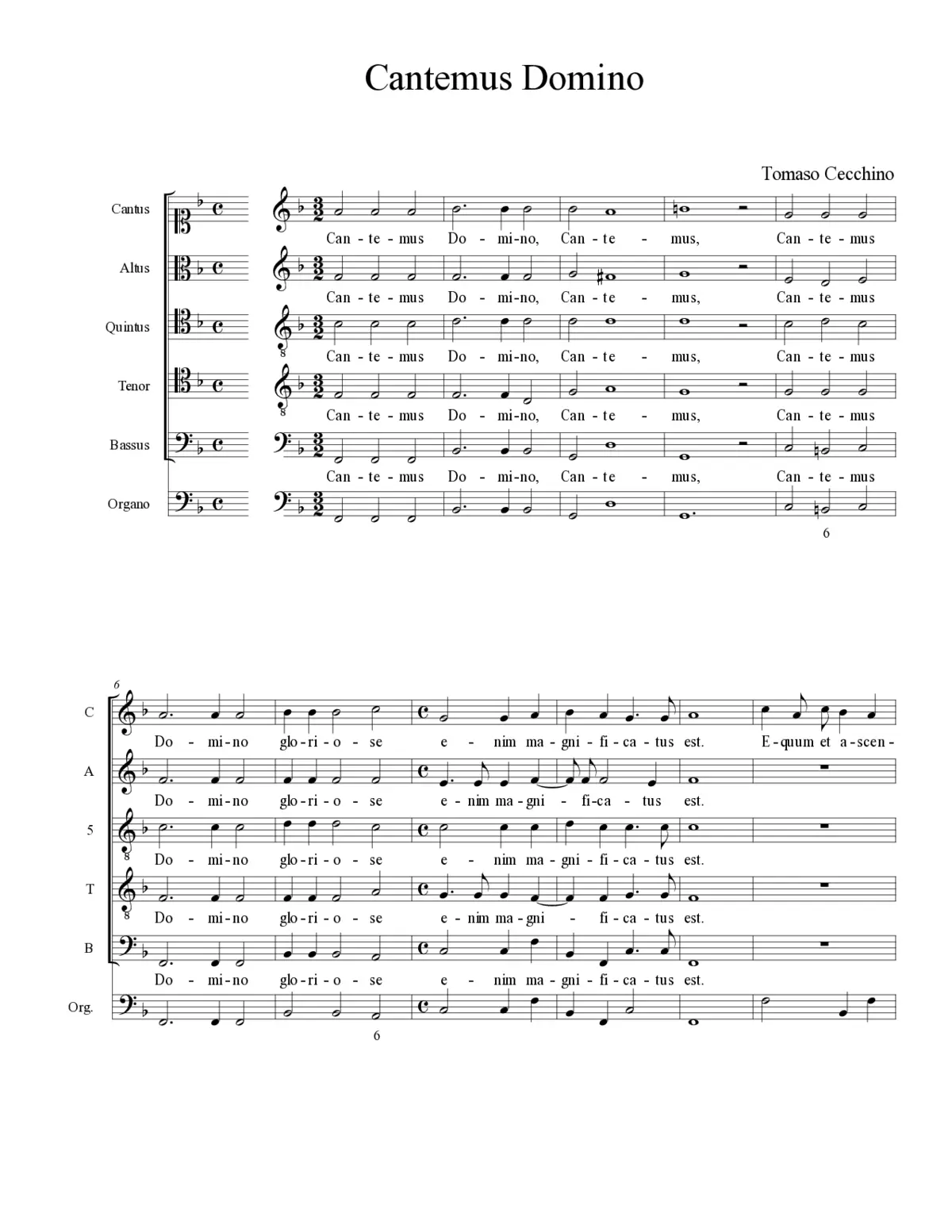 Cantemus Domino - Page 1