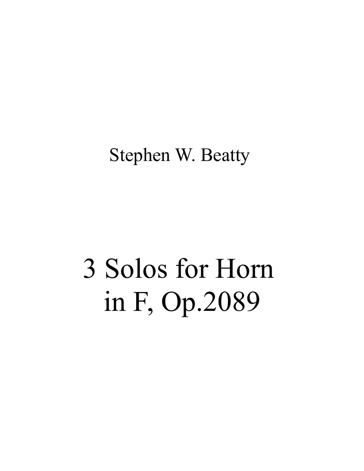 3 Solos for Horn in F - Page 1