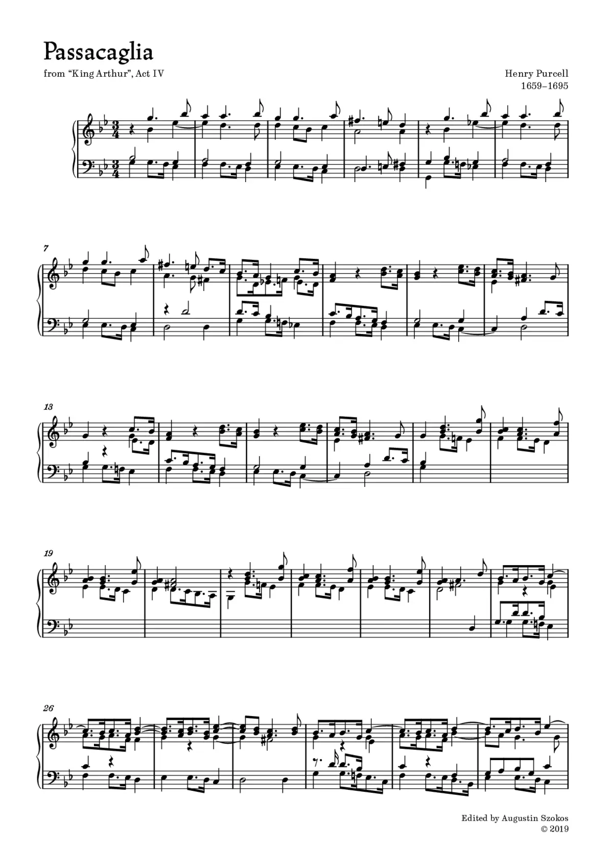 Passacaglia in G minor - Page 1