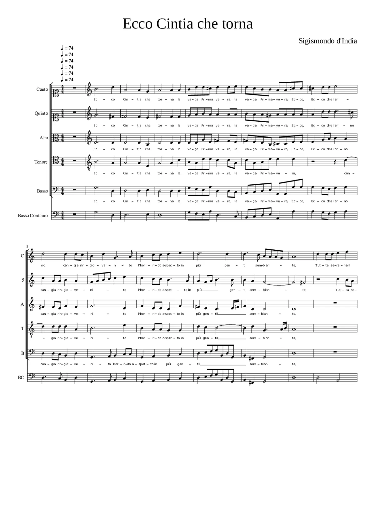 Ecco Cintia che torna - Page 1