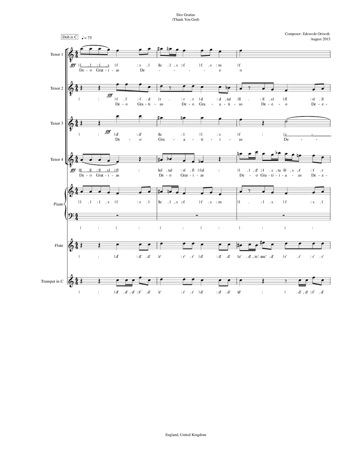Deo Gratias - Page 1