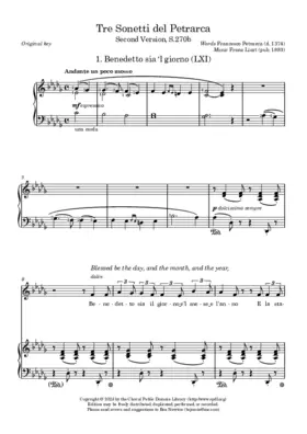 Tre Sonetti del Petrarca, S. 270b