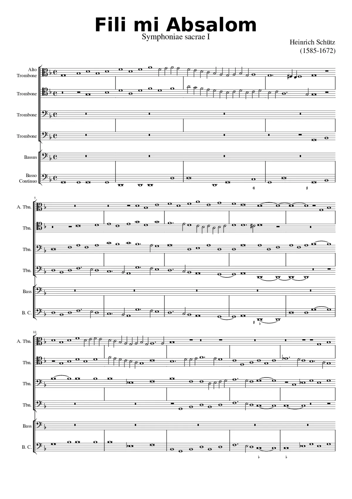 Fili mi Absalon - Page 1