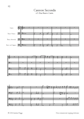 Canzon à due bassi e canto