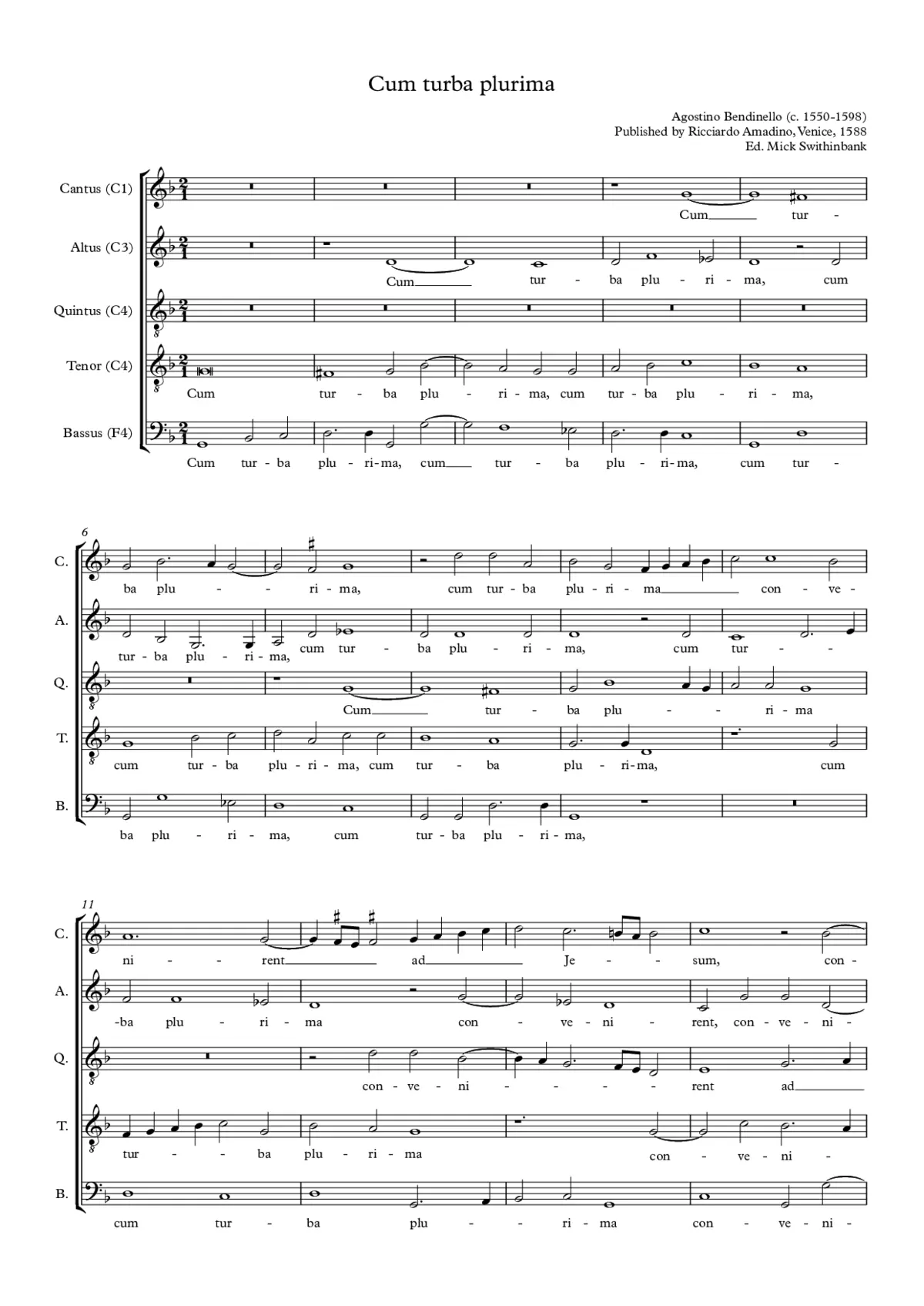 Cum turba plurima - Page 1