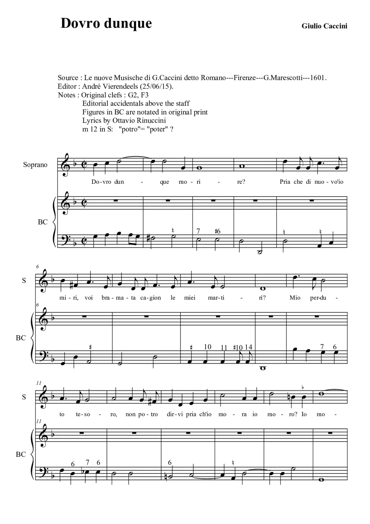 Dovro dunque morire - Page 1
