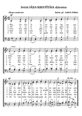 Jāņa Kristītāja dziesma (Chant of St. John Baptist) (Andris Solims (harm.))