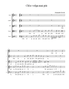 Ch'io volga mai più