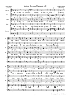 Ye that do your Master's will