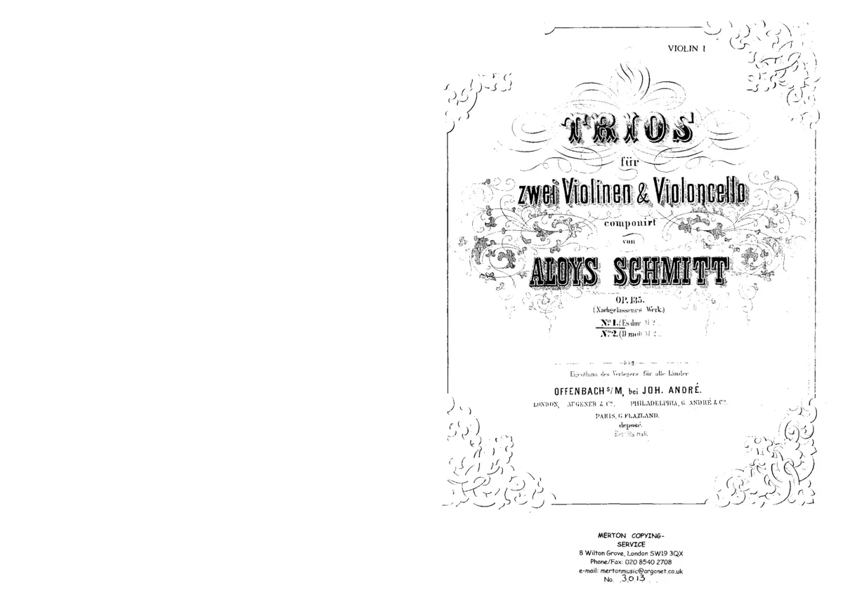 2 String Trios, Op.135 - Page 1