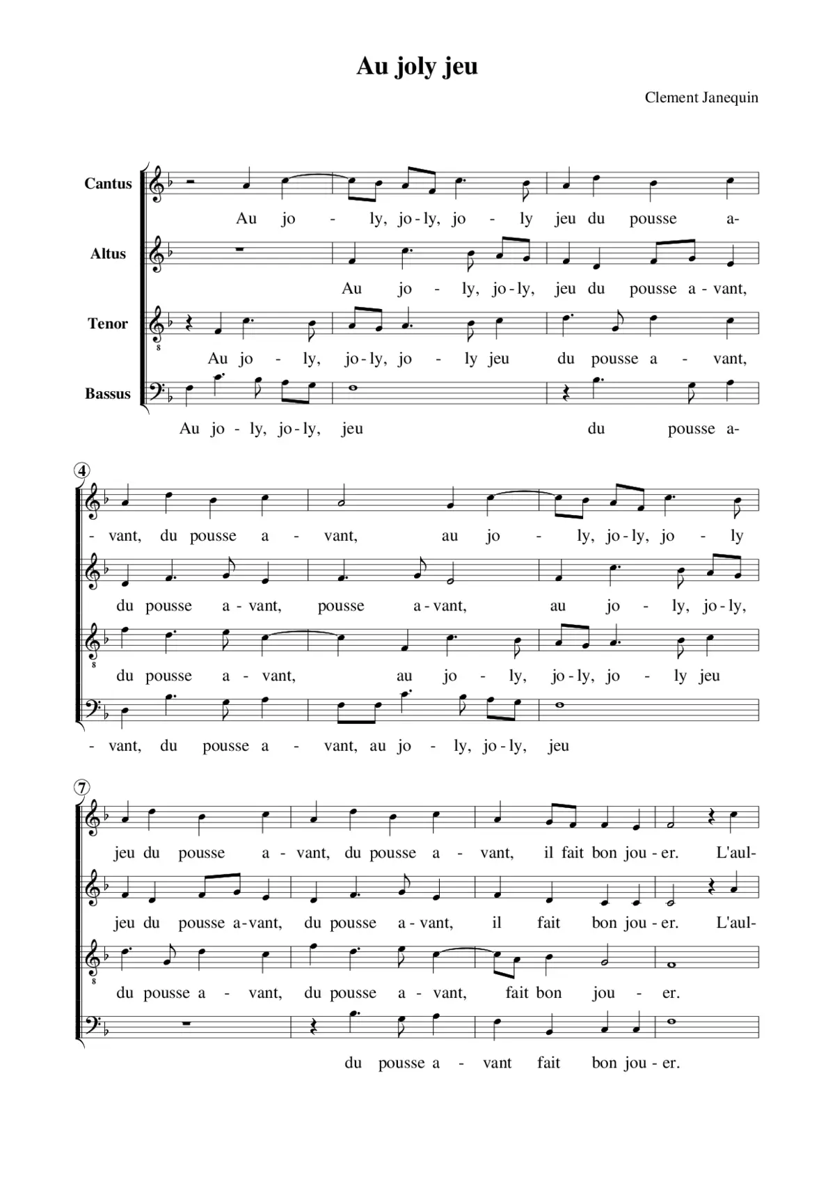 Au joly jeu - Page 1