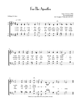 For the apostles' glorious company