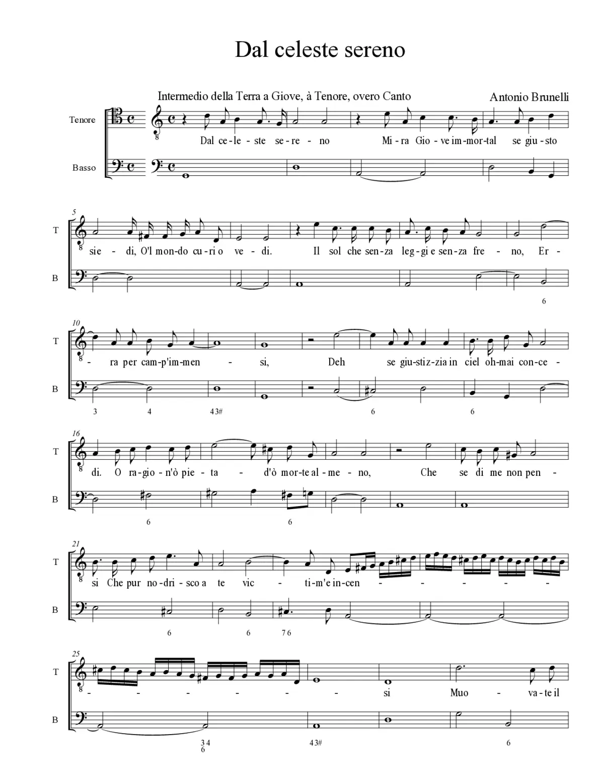 Dal celeste sereno - Page 1