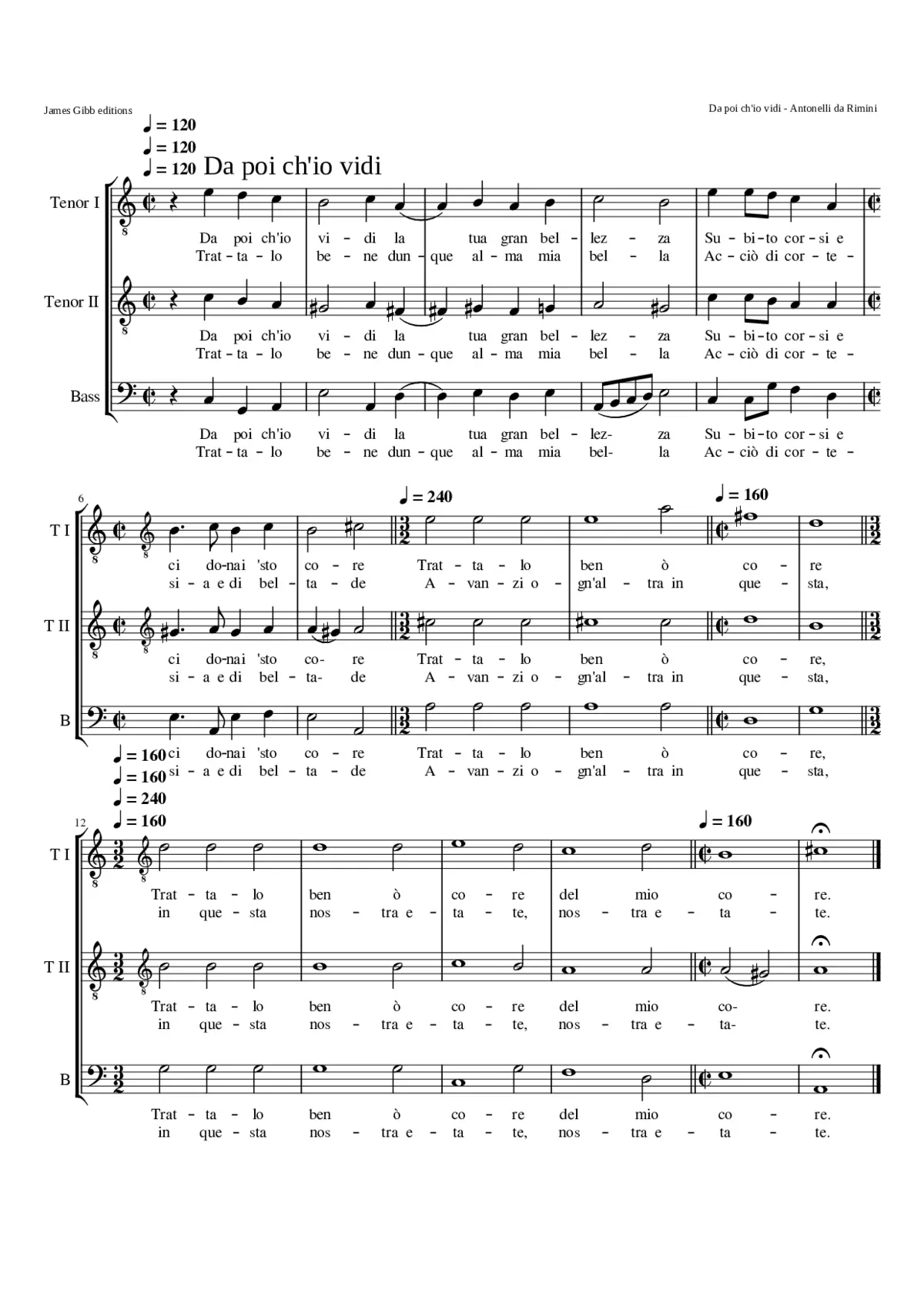 Da poi ch'io vidi - Page 1