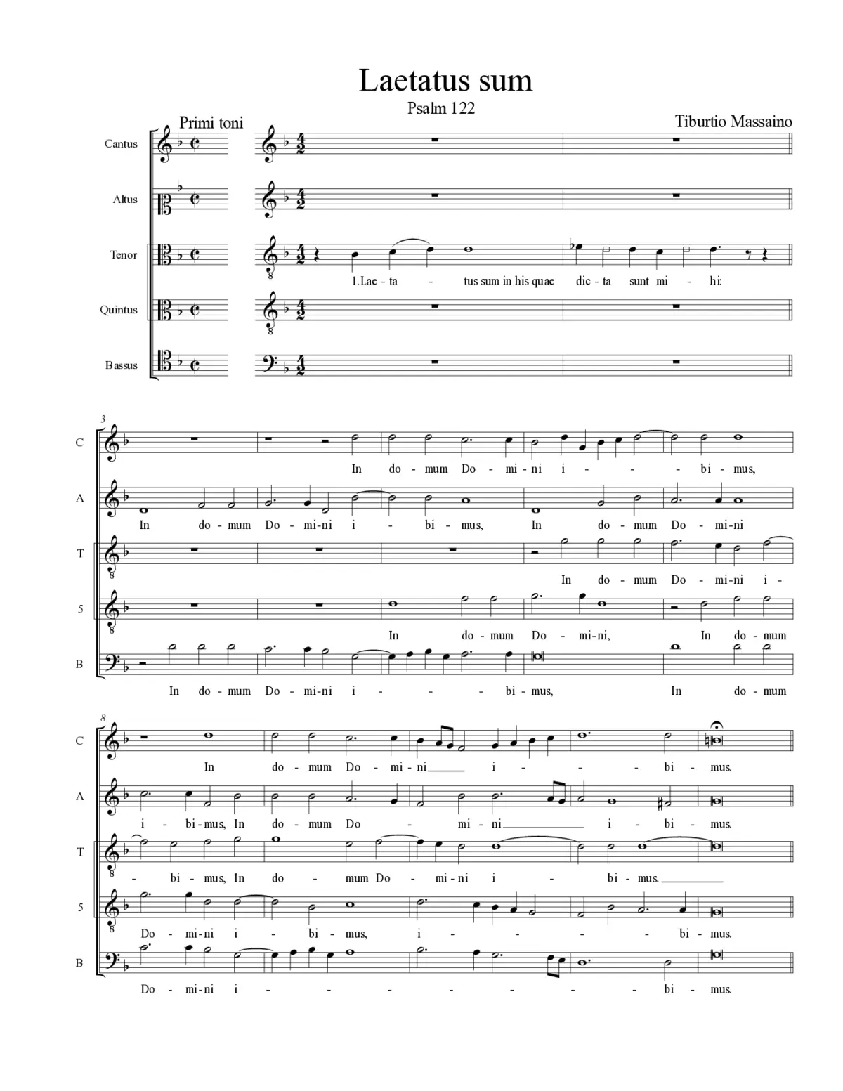 Laetatus sum - Page 1