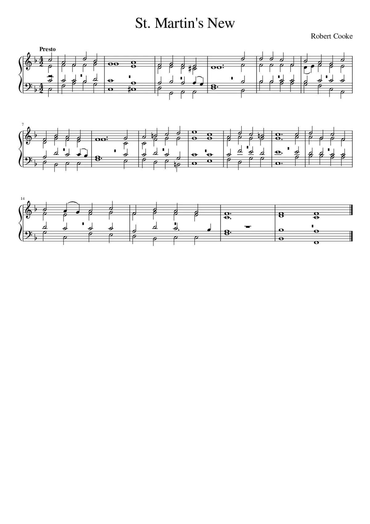 ST. MARTIN'S NEW (Cooke) - Page 1