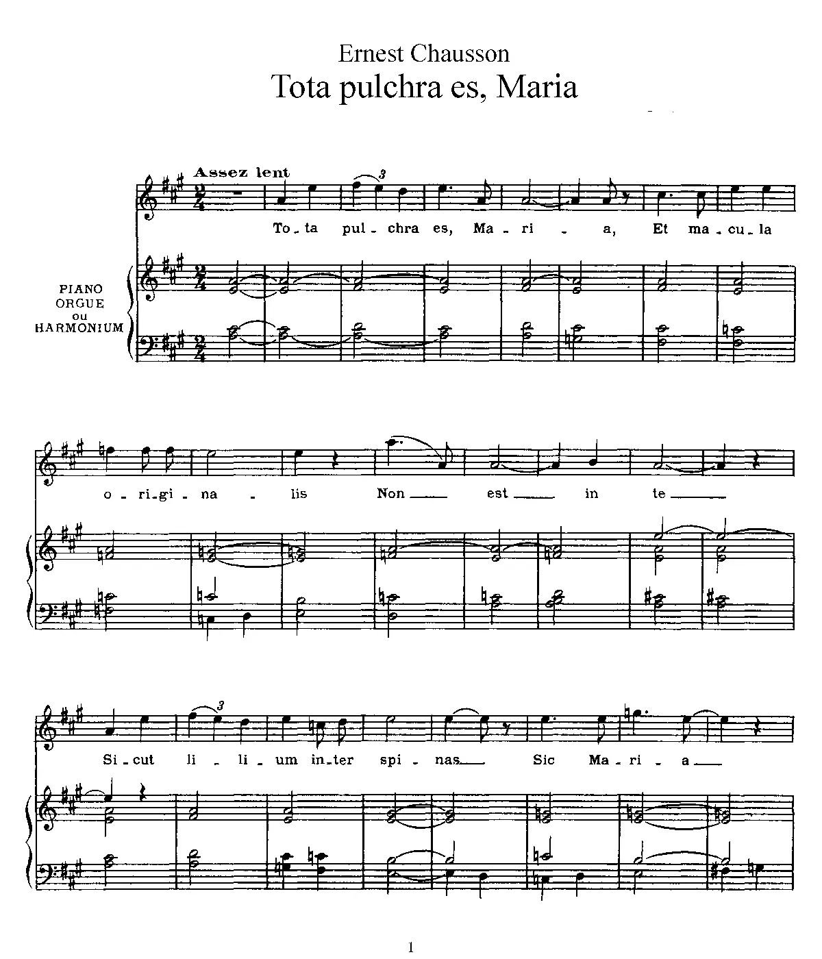 Trois Motets - Page 1