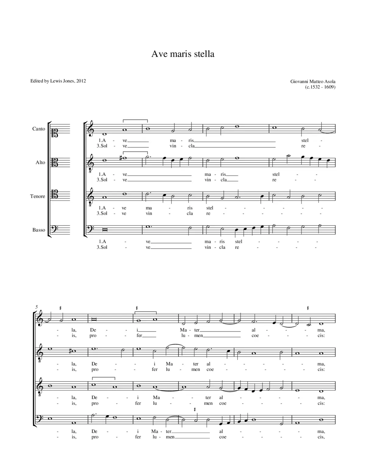Ave maris stella (odd verses) - Page 1