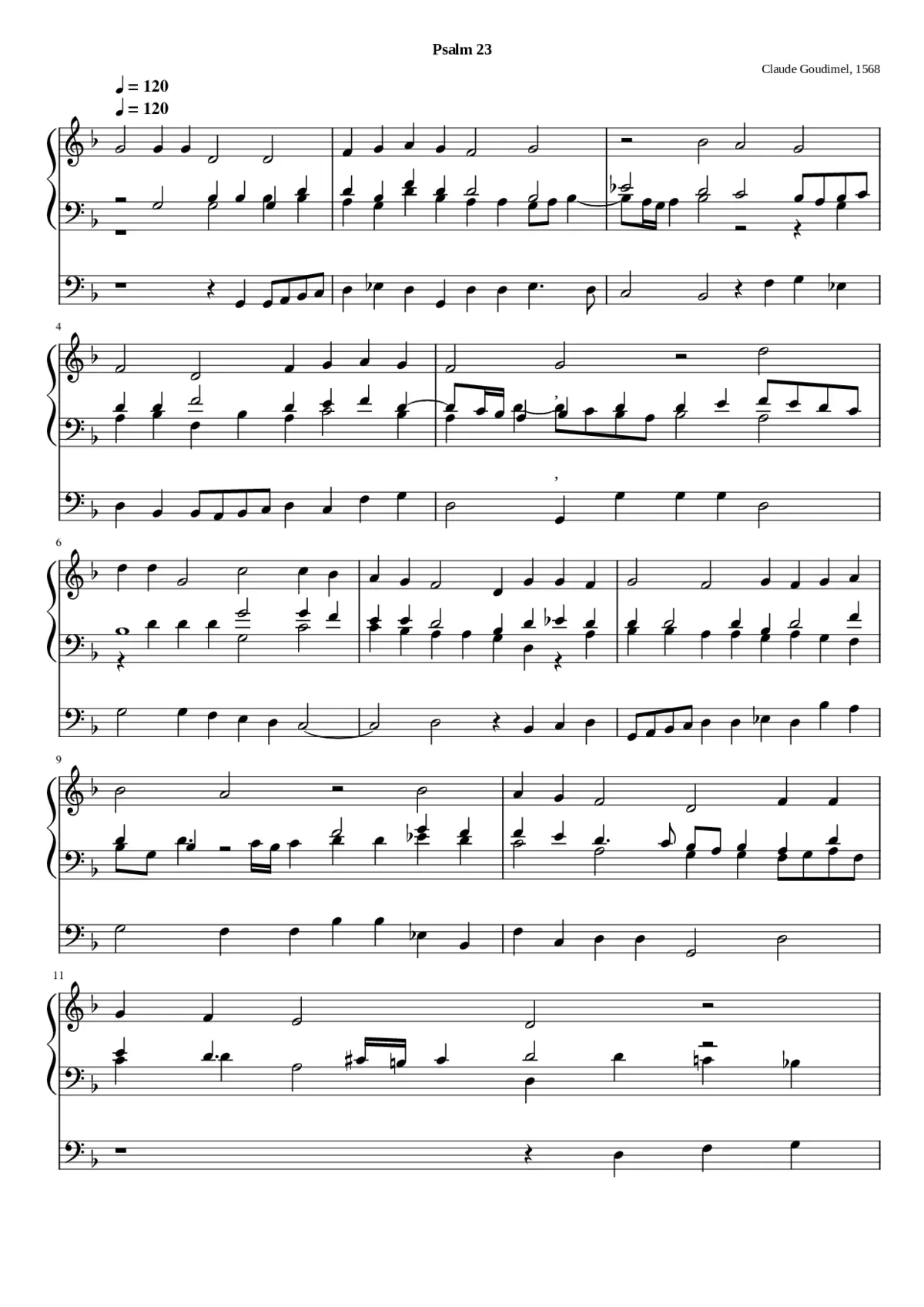 Mon Dieu me paist sous sa puissance haute - Page 1