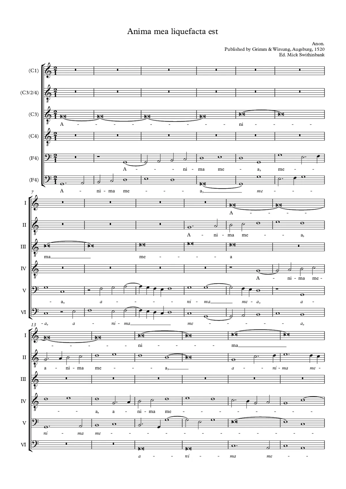 Anima mea liquefacta est - Page 1