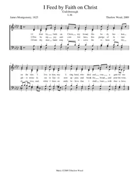 I feed by faith on Christ, my bread