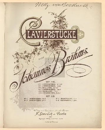 4 Klavierstücke - Page 1