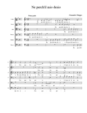 Ne perch'il mio desio