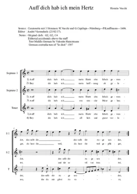 Auff dich hab' ich mein Hertz