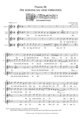 Die konink sal hem verbliden - ps.20