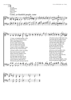 Come ye thankful people come