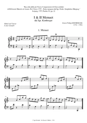 Menuets I & II in C major / C minor