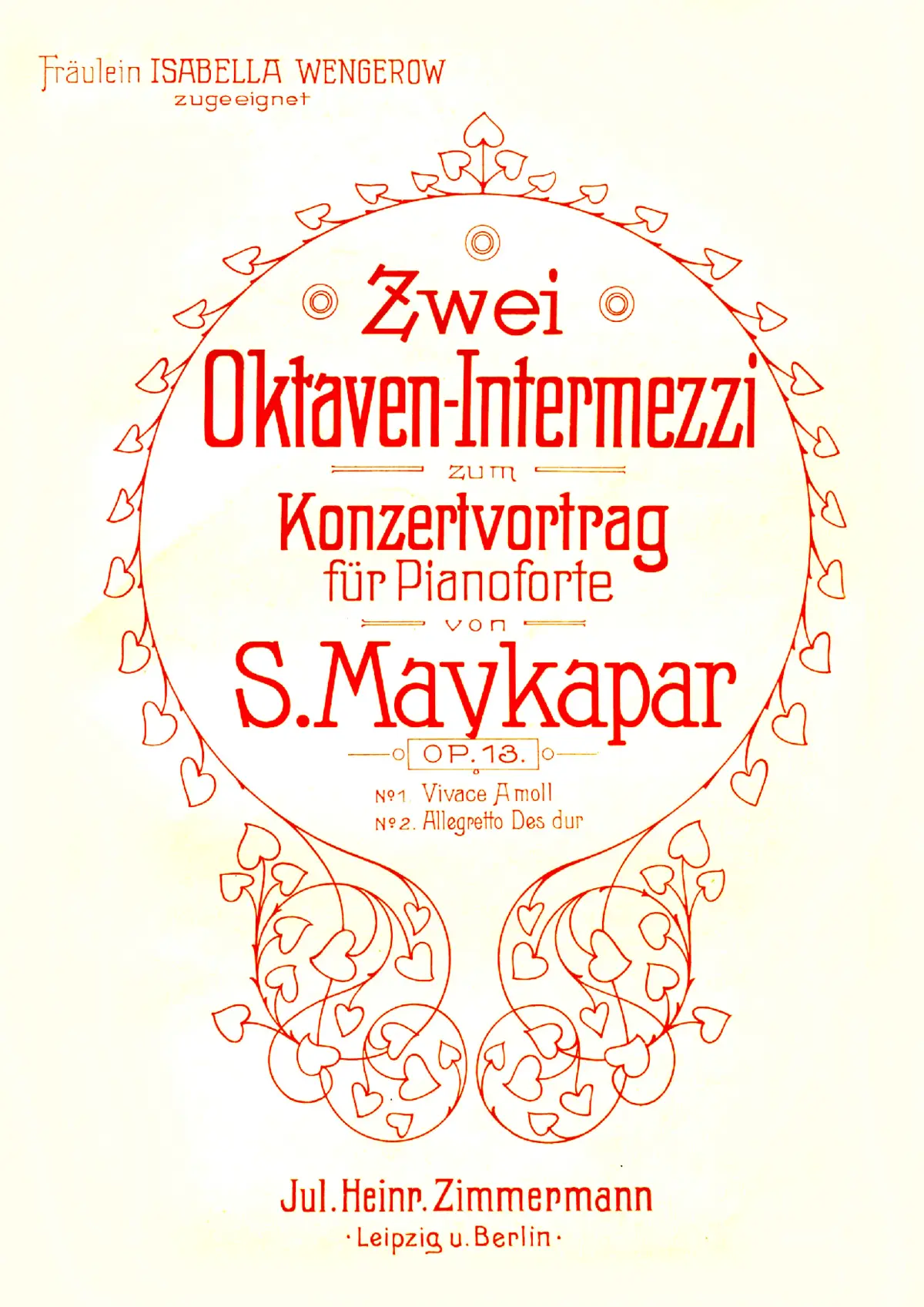 2 Oktaven Intermezzi, Op.13 - Page 1