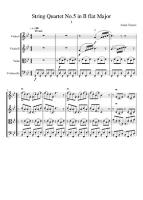 String Quartet No.5 in B flat Major; I