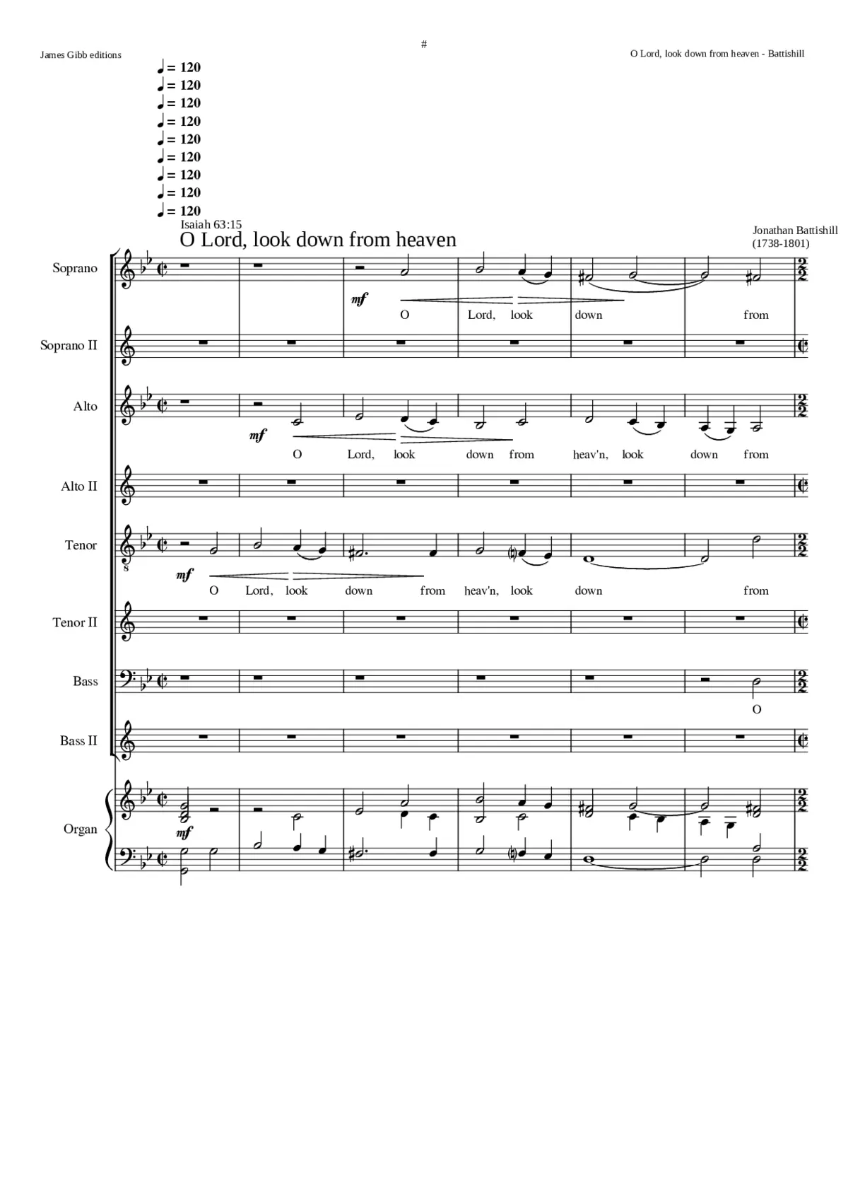 O Lord look down from Heaven - Page 1