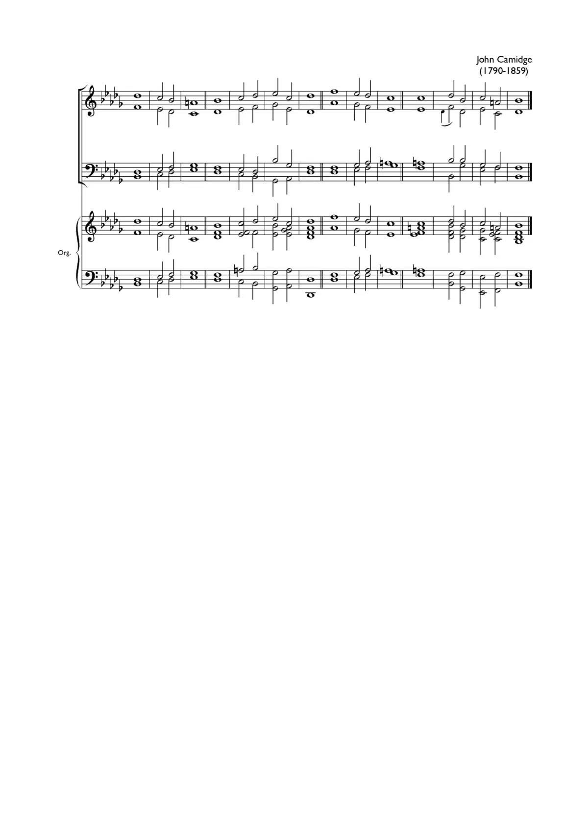 Double chant in B flat minor - Page 1