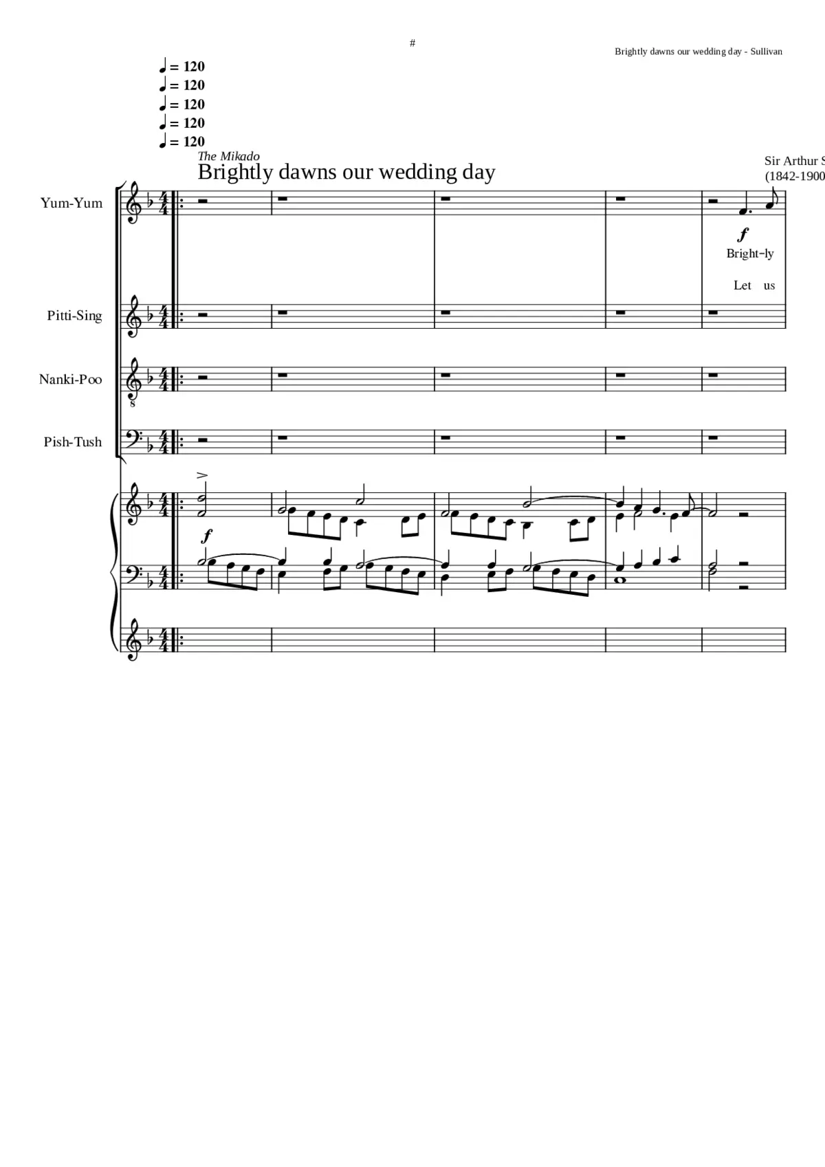 Brightly dawns our wedding day (Mikado) - Page 1